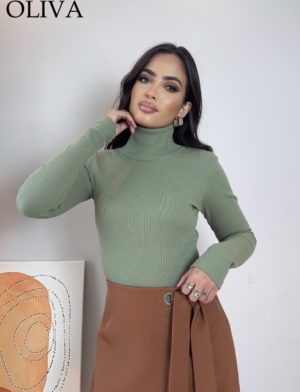 Blusa Longa Gola Alta Valentina