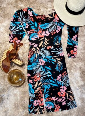 Vestido Midi Viscolycra - Outlet Madame Verardi