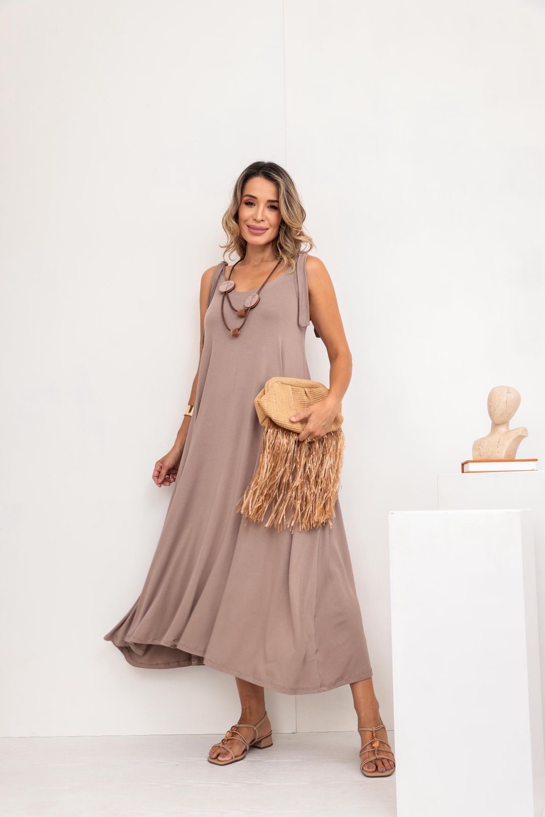 Vestido Longo Regata Bianca - Imagem 14